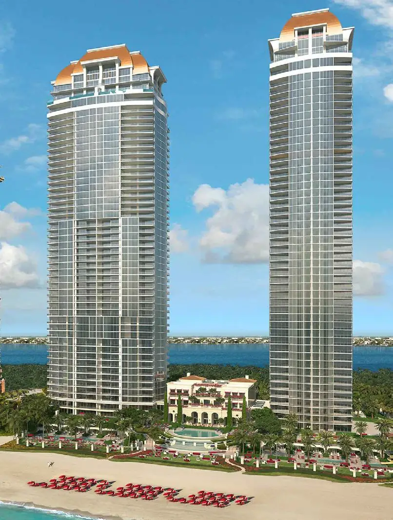 Estates at Acqualina towers on the beach
